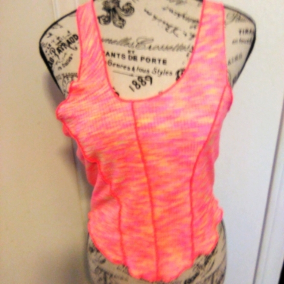 NEW Fluorescent Orange/Pink/Yellow Crop - Picture 1 of 2